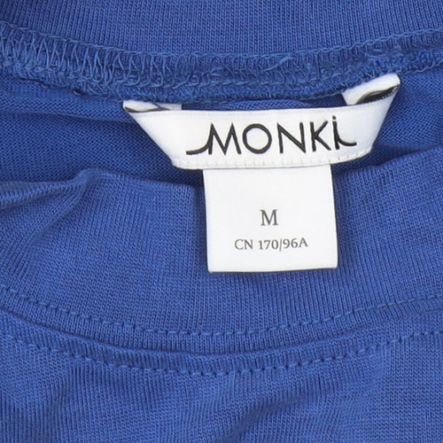 Monki Women's Blue High Neck Long Sleeve T-Shirt M