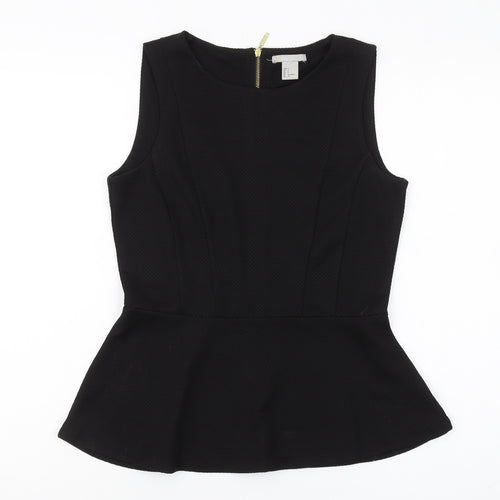 H&M Women's Black Slim Fit Tank Top