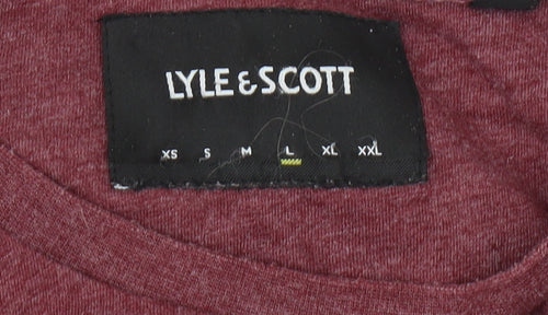 Lyle & Scott Red Men's Large T-Shirt, Short Sleeve