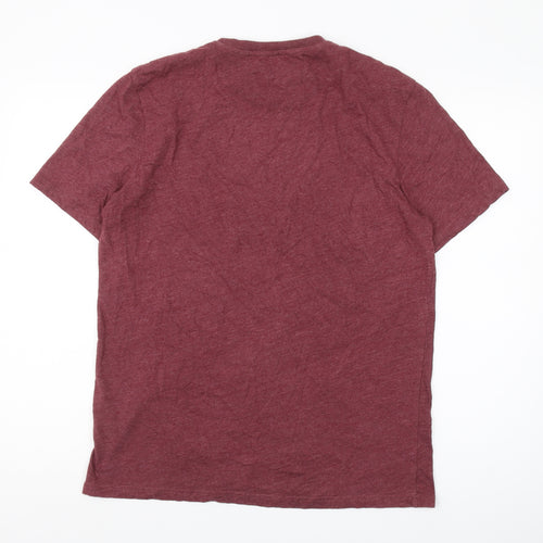 Lyle & Scott Red Men's Large T-Shirt, Short Sleeve