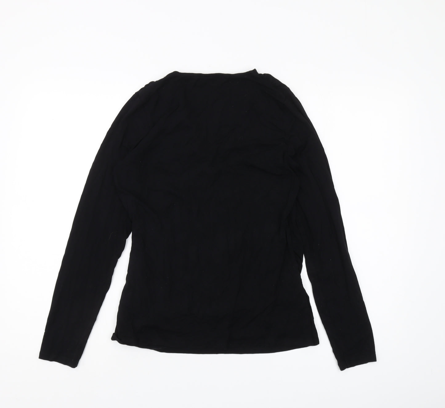 Boden Women's Black Wrap Top Size 16 Long Sleeve
