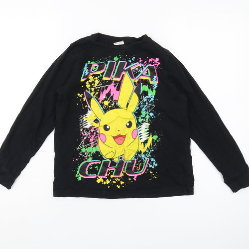 Pokémon Boys Black Graphic Print Long Sleeve T-Shirt 10
