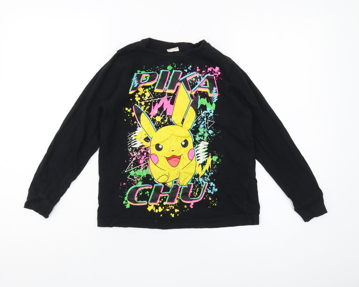 Pokémon Boys Black Graphic Print Long Sleeve T-Shirt 10