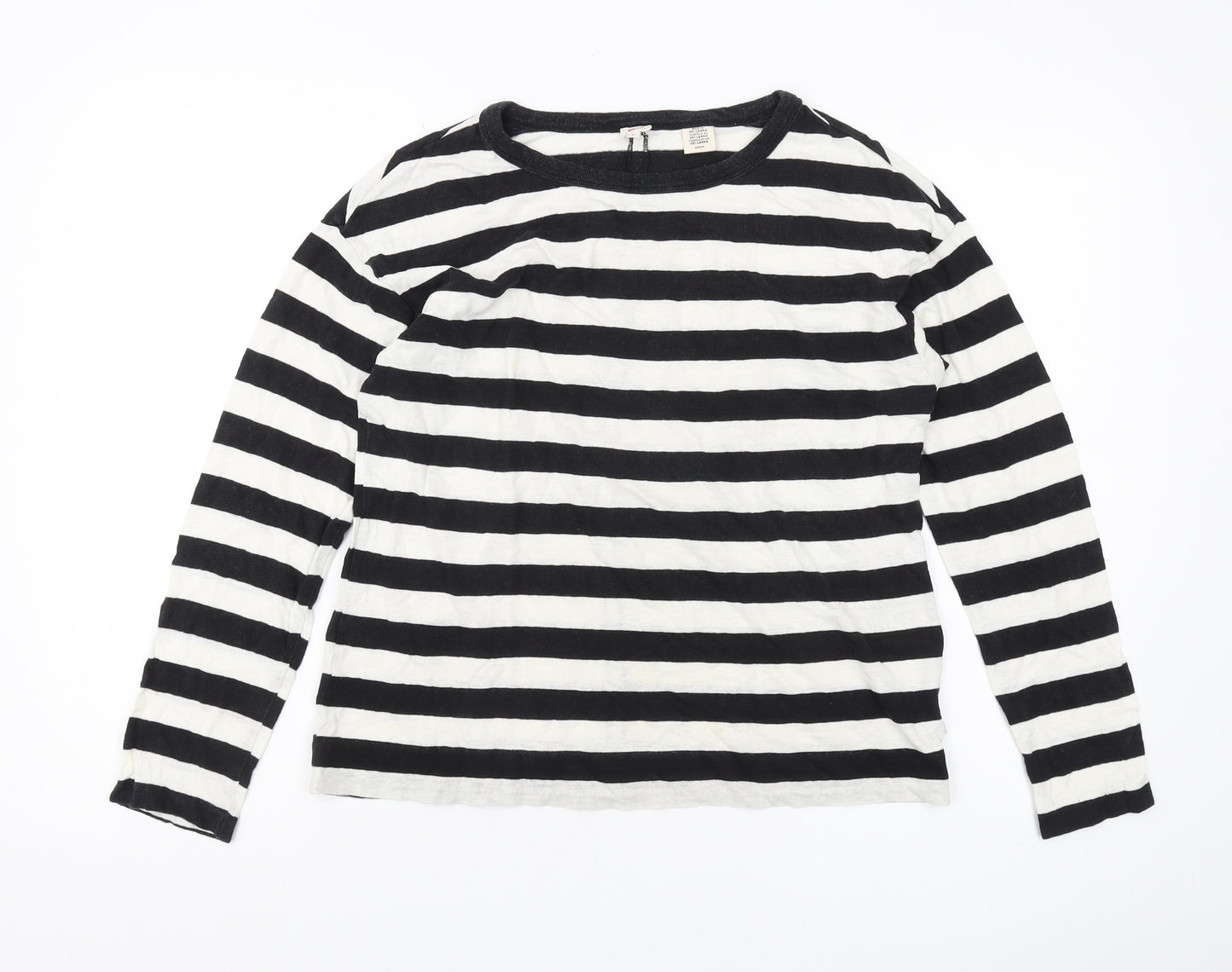 Levi's Women's Black Striped T-Shirt, Size S, Casual