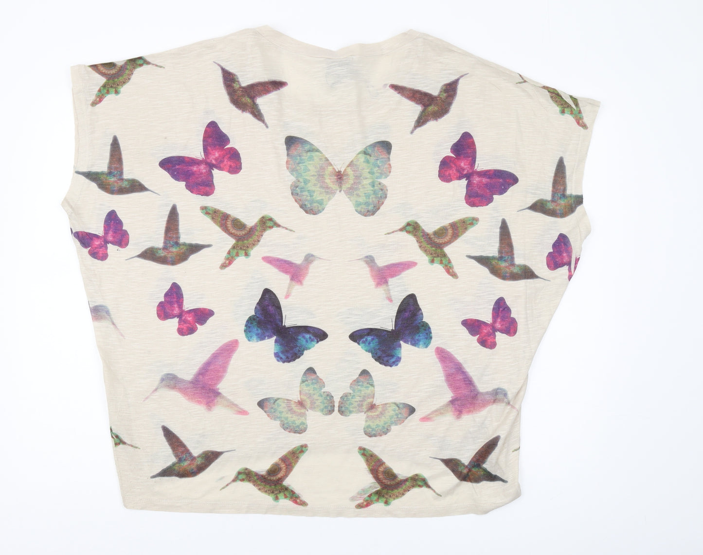 Izabel London Women's Beige Butterfly Top