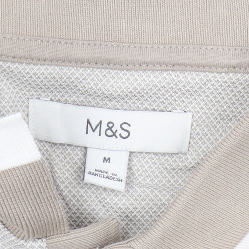 Marks and Spencer Beige Men's M Polo Short Sleeve