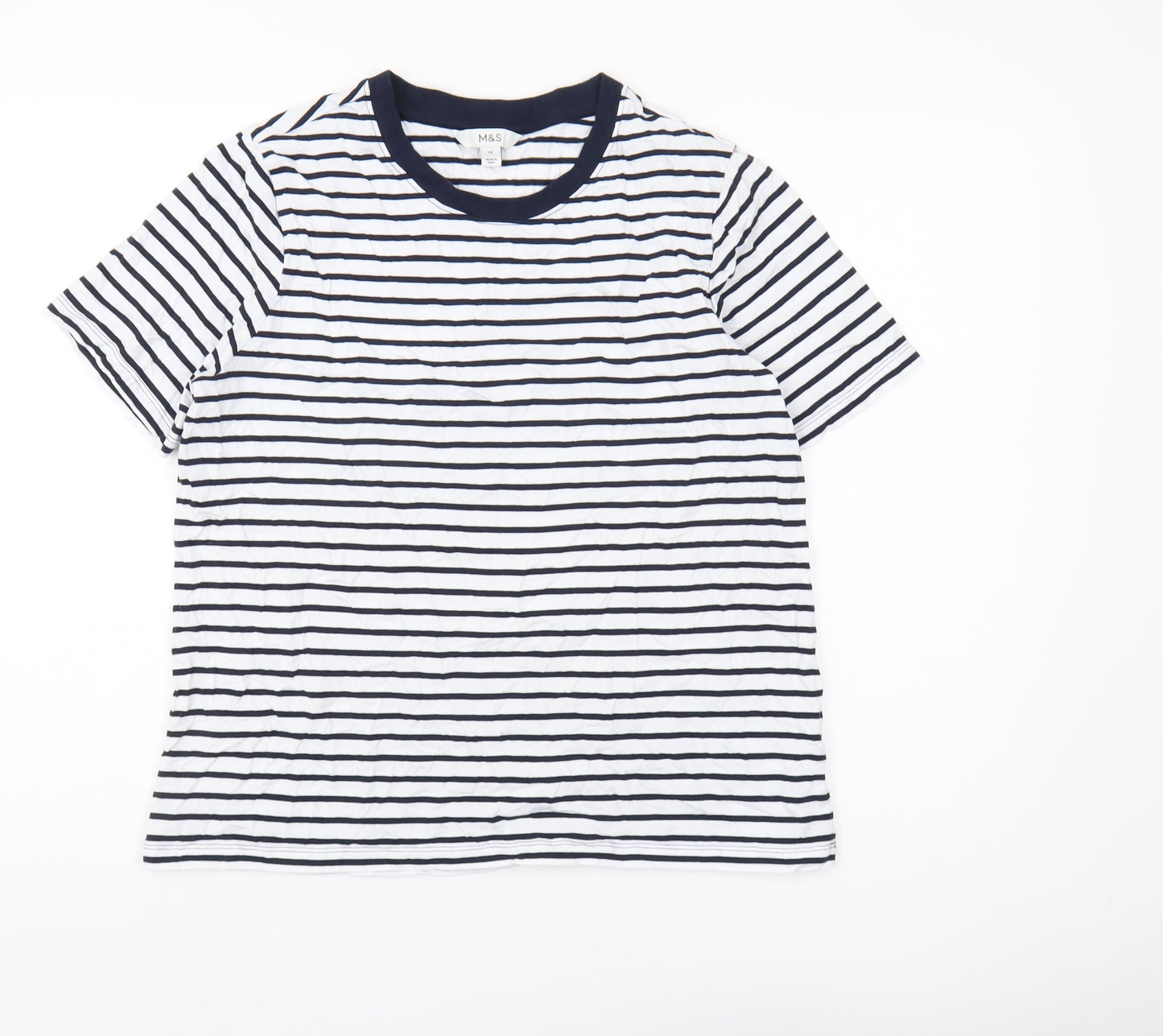 Marks and Spencer Women's Striped Ringer T-Shirt