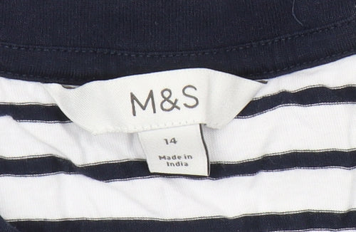 Marks and Spencer Women's Striped Ringer T-Shirt