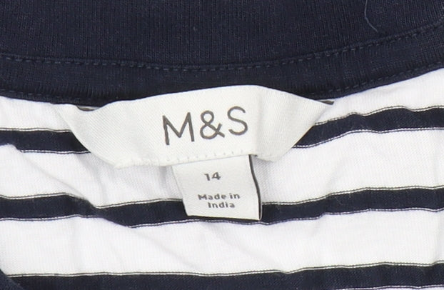 Marks and Spencer Women's Striped Ringer T-Shirt