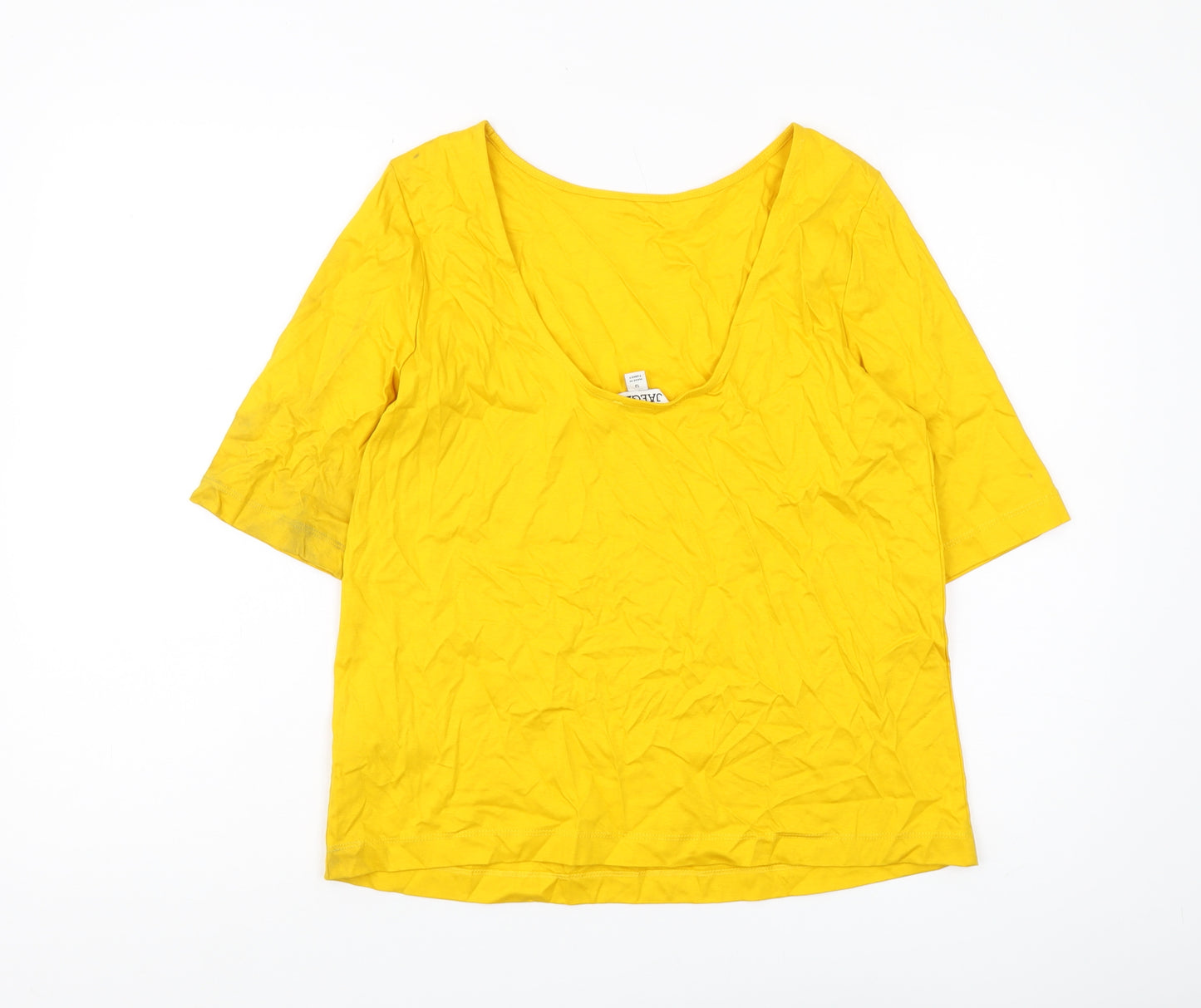Jaeger Women's Yellow Basic Top Size 12