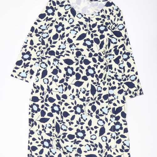 Lands' End Women's Floral Shift Dress, L, Multicoloured
