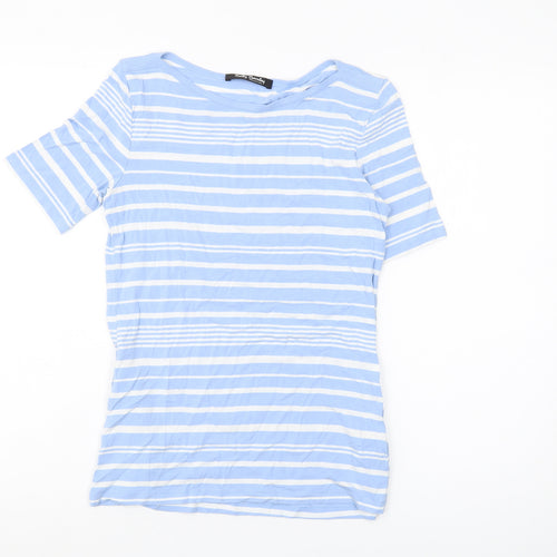 Betty Barclay Women's Blue Striped T-Shirt Size 8