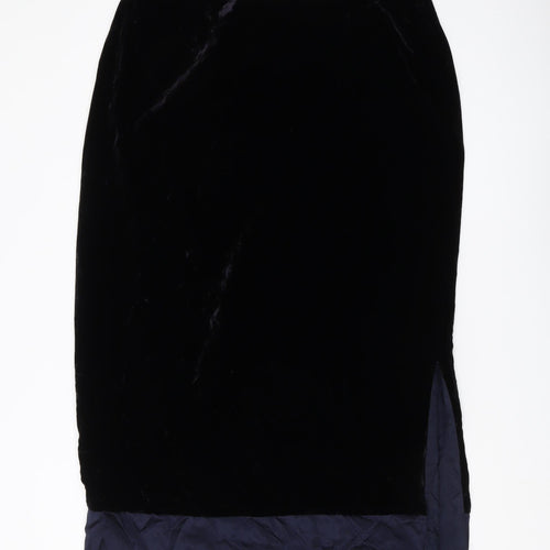 Monsoon Women's Black Velvet Pencil Skirt Size 18