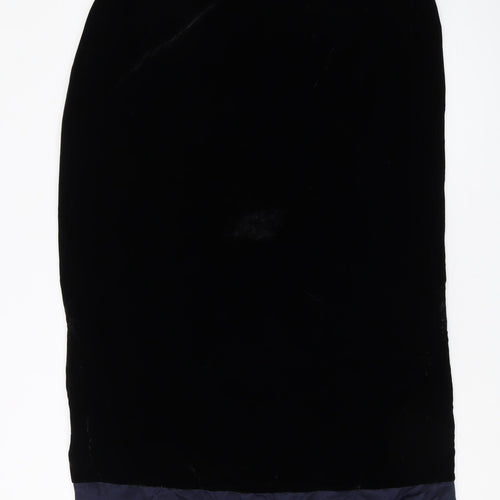 Monsoon Women's Black Velvet Pencil Skirt Size 18