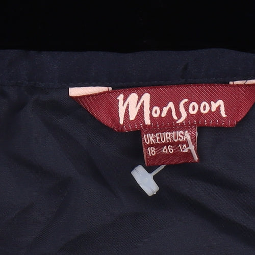 Monsoon Women's Black Velvet Pencil Skirt Size 18