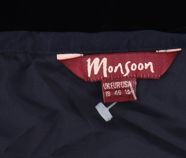 Monsoon Women's Black Velvet Pencil Skirt Size 18