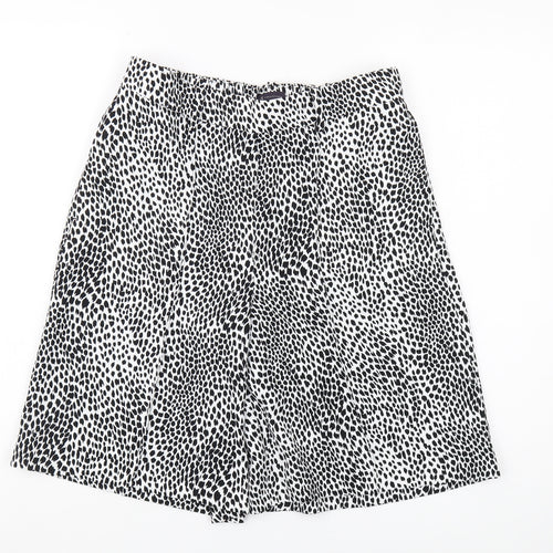 Marks & Spencer Women's Black Animal Print Shorts, Size 10