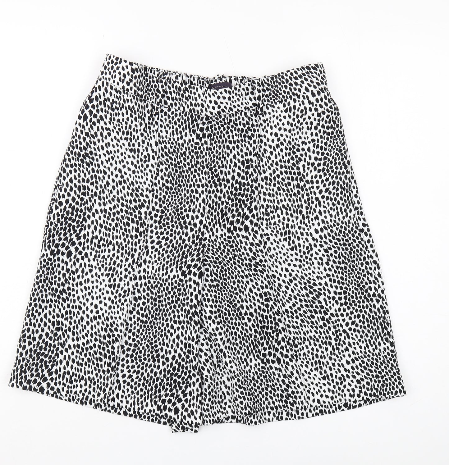 Marks & Spencer Women's Black Animal Print Shorts, Size 10