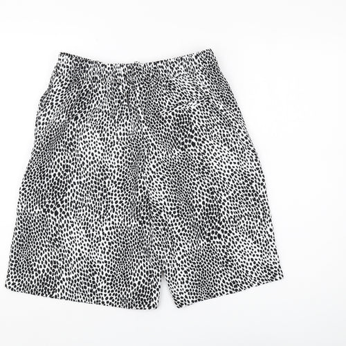 Marks & Spencer Women's Black Animal Print Shorts, Size 10