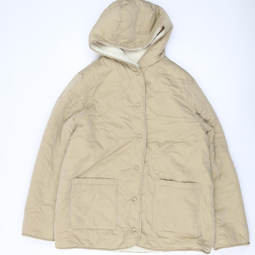 Marks and Spencer Women's Beige Hooded Jacket Size 12
