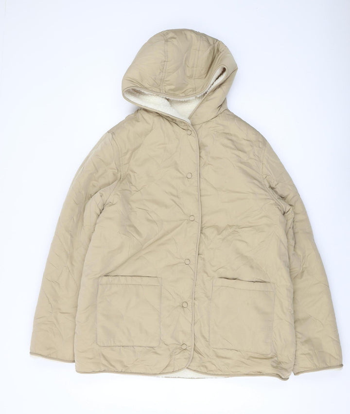 Marks and Spencer Women's Beige Hooded Jacket Size 12