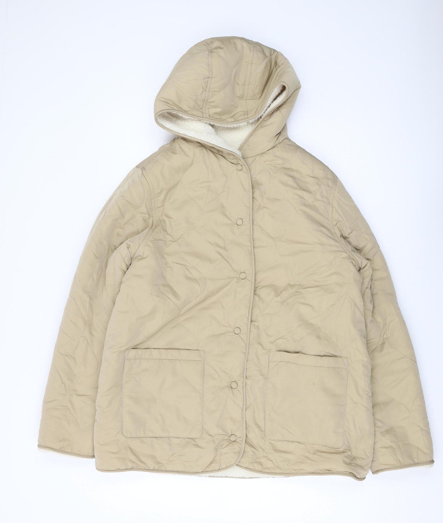 Marks and Spencer Women's Beige Hooded Jacket Size 12