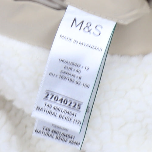 Marks and Spencer Women's Beige Hooded Jacket Size 12