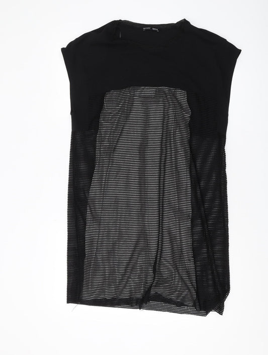 Zara Women's Black Mesh Dress Size M