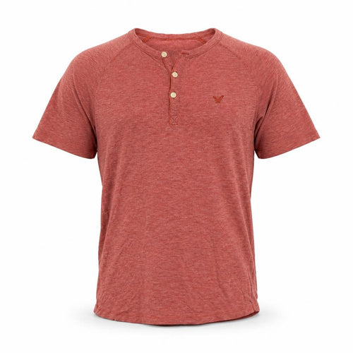 American Eagle Men's Red XS Henley T-Shirt Classic Fit