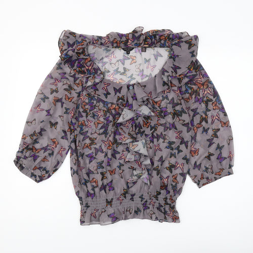 Ted Baker Women's Multicoloured Butterfly Blouse Size 6
