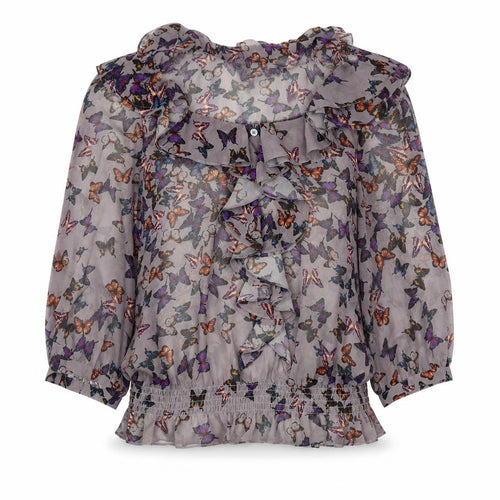 Ted Baker Women's Multicoloured Butterfly Blouse Size 6