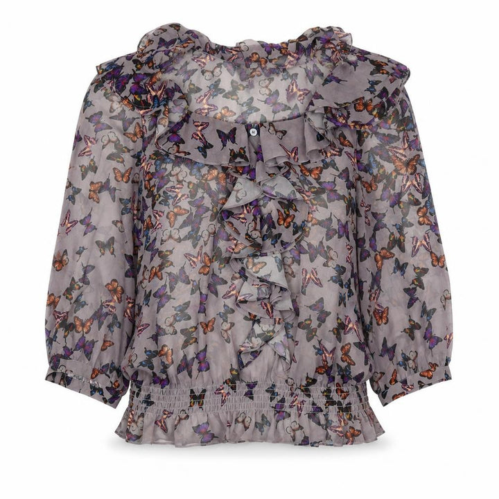 Ted Baker Women's Multicoloured Butterfly Blouse Size 6