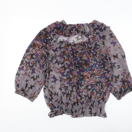 Ted Baker Women's Multicoloured Butterfly Blouse Size 6