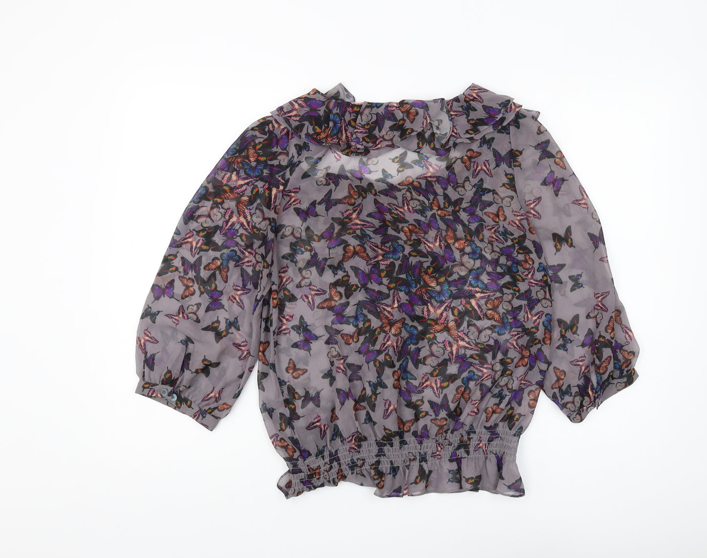 Ted Baker Women's Multicoloured Butterfly Blouse Size 6