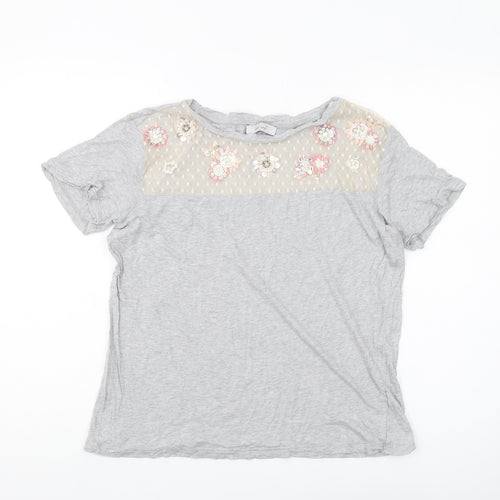 Marks and Spencer Grey Women's T-Shirt Size 10