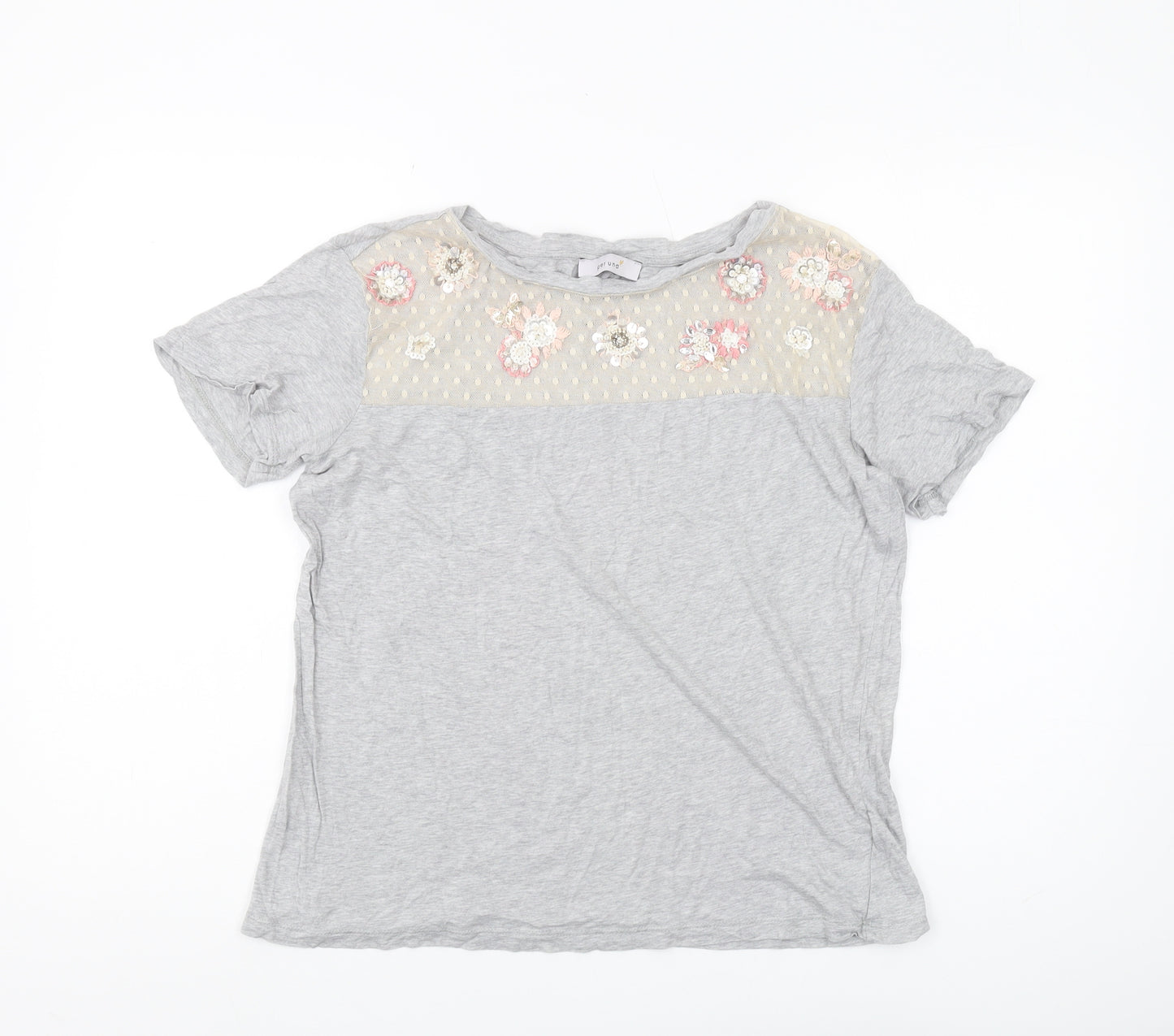 Marks and Spencer Grey Women's T-Shirt Size 10
