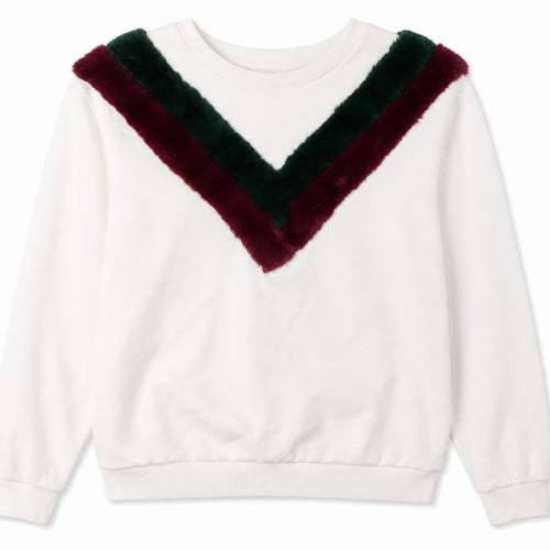 Mango Women's Ivory Pullover Sweatshirt L