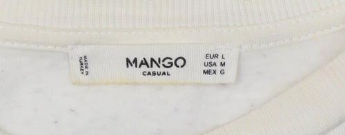 Mango Women's Ivory Pullover Sweatshirt L