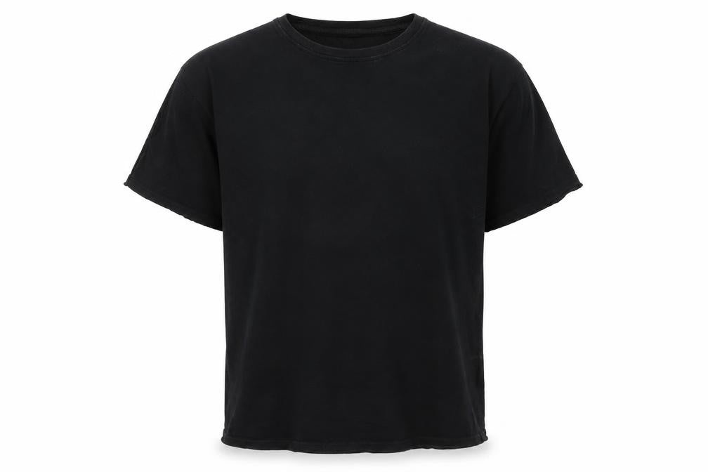 ADYN Men's Black Cotton Crew Neck T-Shirt, Size S