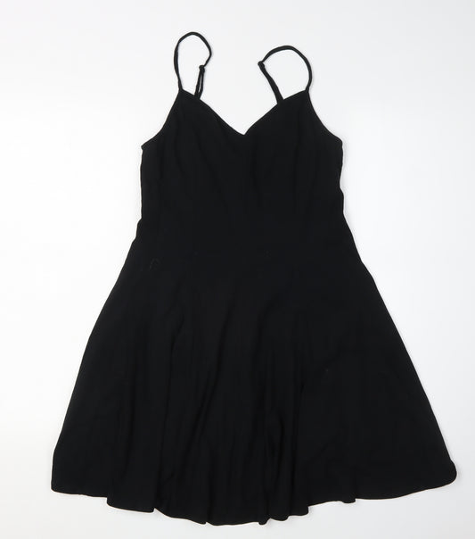 American Eagle Women Black A-Line Sleeveless Casual Dress