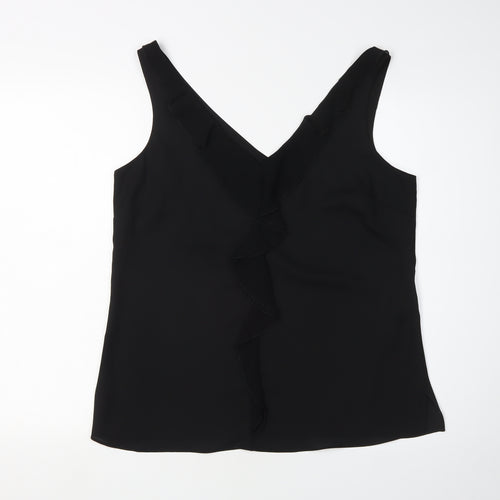 Wallis Women's Black Wrap Blouse - UK 12, Casual