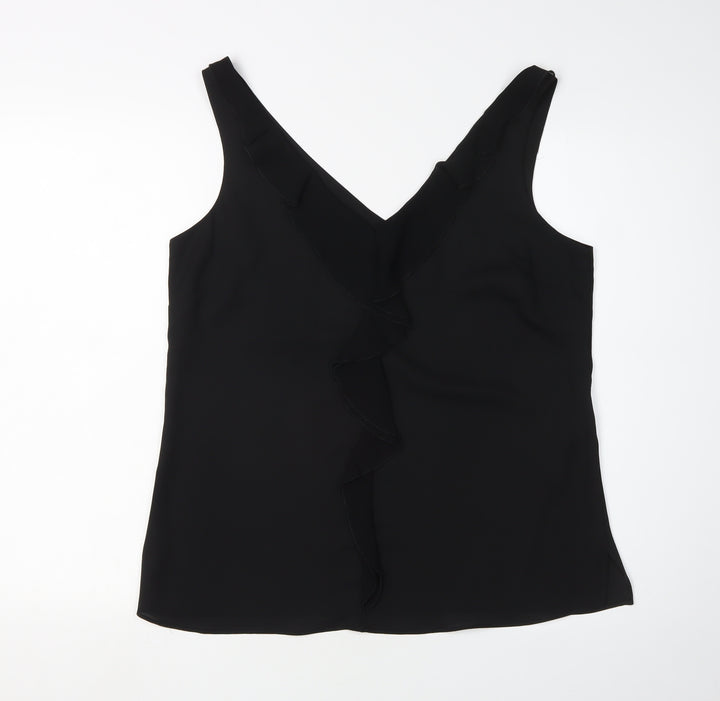 Wallis Women's Black Wrap Blouse - UK 12, Casual