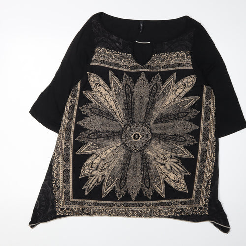 Edista Los Angeles Women's Black Tunic Blouse XL