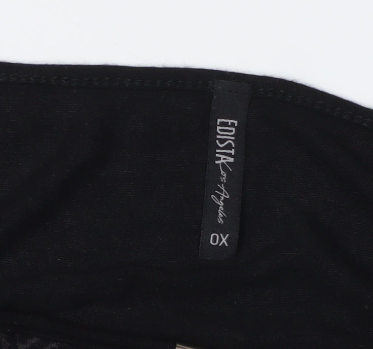Edista Los Angeles Women's Black Tunic Blouse XL