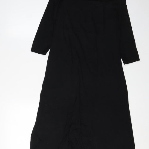 Marks and Spencer Black Midi Dress UK 12 Women Classic