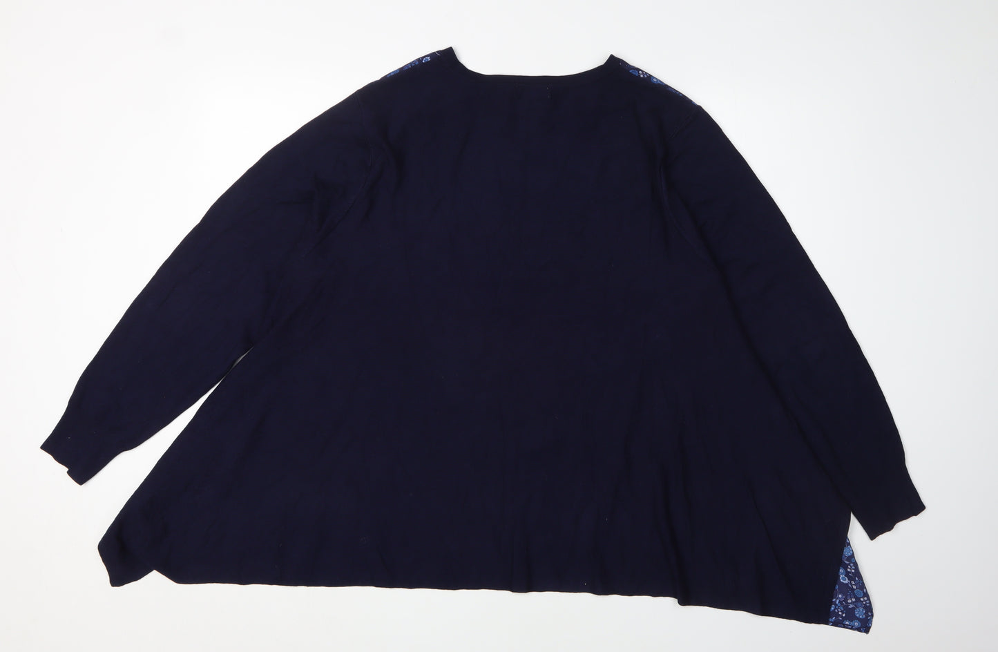 Monsoon Women's Blue Floral Pullover Jumper Size 20