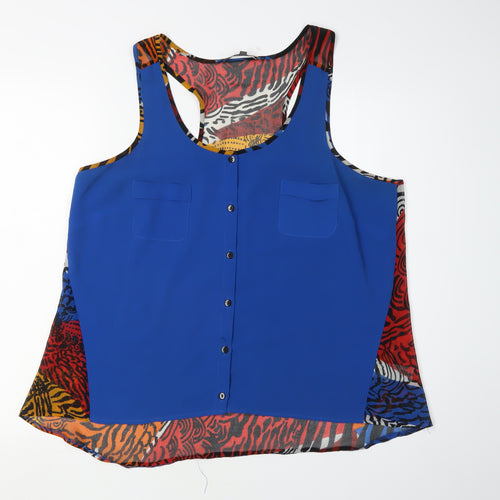Marks and Spencer Women's Blue Tank Top Size 16