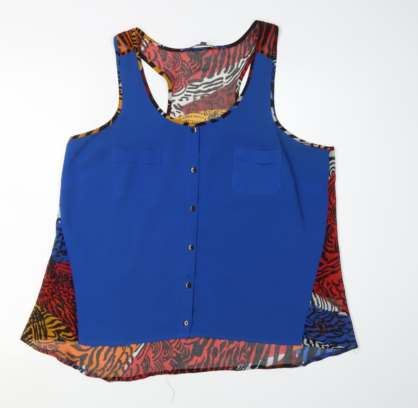 Marks and Spencer Women's Blue Tank Top Size 16