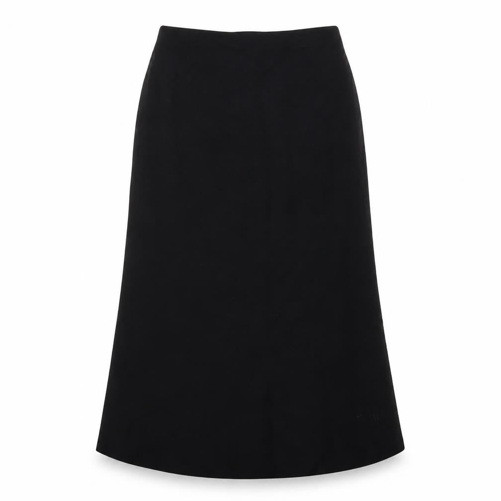 Front view of Fenn Wright Manson Black Wool Women's Pencil Skirt -, size 8