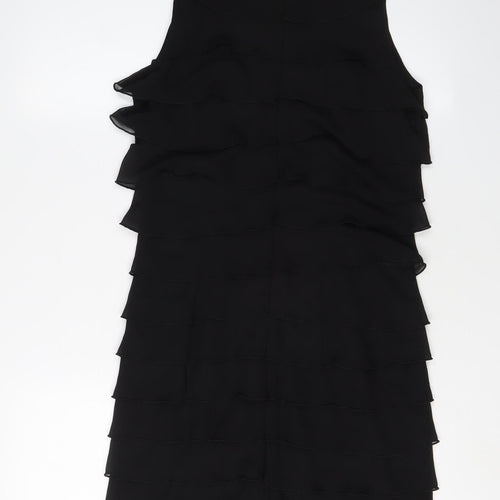 Roman Women's Black Beaded Sheath Dress Size 10